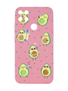 Матовий рожевий чохол на Xiaomi Redmi 10C :: Авокадо на відпочинку (принт 302)