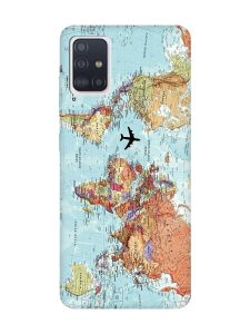 Матовий чохол з рожевими боками на Samsung Galaxy A71 / A715 :: Карта світу (принт 318)