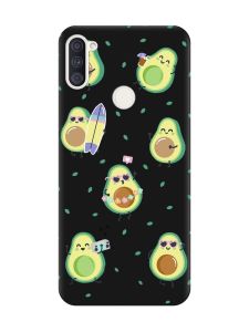Матовий чорний чохол на Samsung Galaxy A11 :: Авокадо на відпочинку (принт 302)