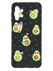 Матовий чорний чохол на Samsung Galaxy A13 4G :: Авокадо на відпочинку (принт 302)