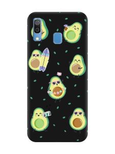 Матовий чорний чохол на Samsung Galaxy A30 (2019) / A20 (2019) :: Авокадо на відпочинку (принт 302)