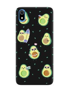 Матовий чорний чохол на Xiaomi Redmi 7A :: Авокадо на відпочинку (принт 302)