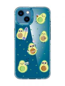 Прозорий чохол для iPhone 13 mini :: Авокадо на відпочинку (принт 302)