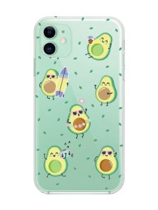 Прозорий чохол на Apple iPhone 11 (6,1) :: Авокадо на відпочинку (принт 302)