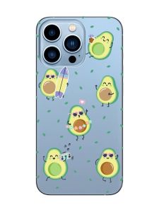 Прозорий чохол на Apple iPhone 13 Pro Max :: Авокадо на відпочинку (принт 302)