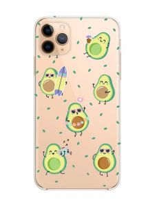 Прозорий чохол на iPhone 11 Pro Max (6,5) :: Авокадо на відпочинку (принт 302)