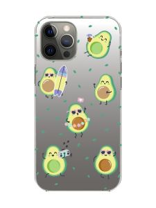 Прозорий чохол на iPhone 12 Pro Max :: Авокадо на відпочинку (принт 302)