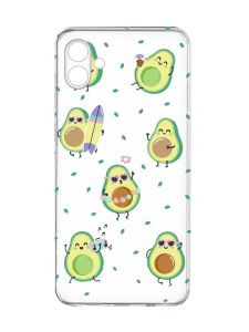 Прозорий чохол на Samsung Galaxy A04e/A042 :: Авокадо на відпочинку (принт 302)