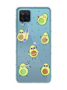 Прозорий чохол на Samsung Galaxy A12 4G :: Авокадо на відпочинку (принт 302)