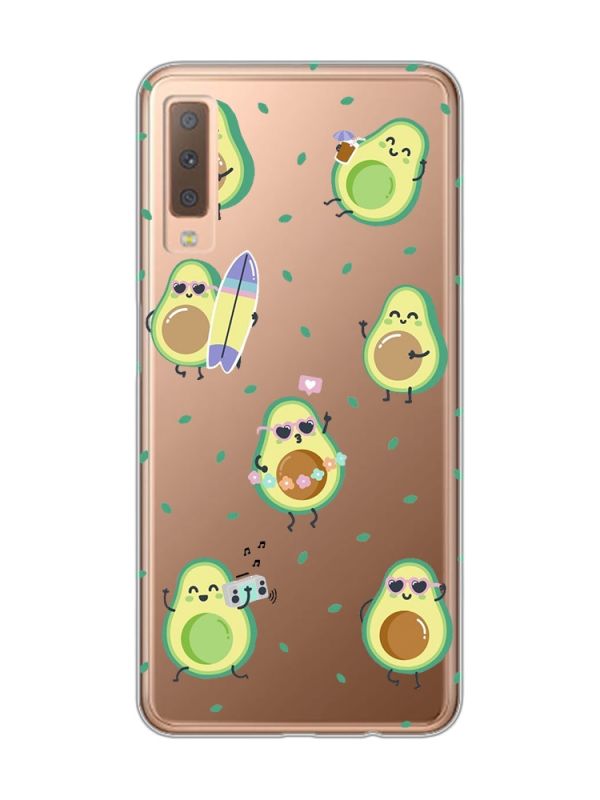 Прозорий чохол на Samsung Galaxy A7(2018) A750 :: Авокадо на відпочинку (принт 302)