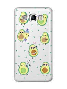 Прозорий чохол на Samsung Galaxy J7(2016) J710 :: Авокадо на відпочинку (принт 302)