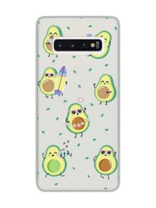 Прозорий чохол на Samsung Galaxy S10 :: Авокадо на відпочинку (принт 302)