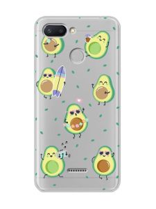 Прозорий чохол на Xiaomi Redmi 6  :: Авокадо на відпочинку (принт 302)