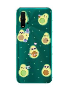 Прозорий чохол на Xiaomi Redmi 9T  :: Авокадо на відпочинку (принт 302)