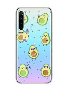 Прозорий чохол на Xiaomi Redmi Note 8  :: Авокадо на відпочинку (принт 302)