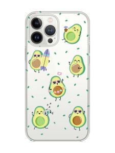 Прозорий чохол із захистом камери на iPhone 14 Pro Max :: Авокадо на відпочинку (принт 302)