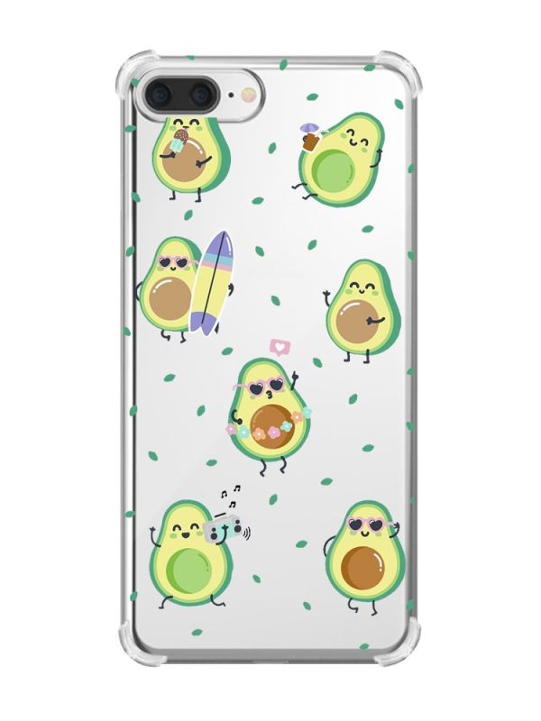 Чохол з потовщеними кутами на iPhone 7 Plus/8 Plus :: Авокадо на відпочинку (принт 302)