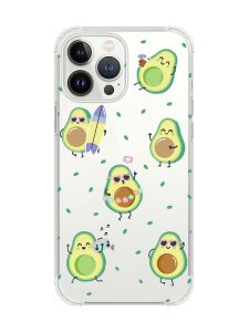 Чохол із потовщеними кутами на iPhone 14 Pro :: Авокадо на відпочинку (принт 302)
