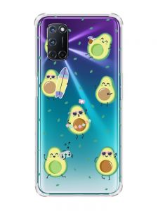 Чохол з потовщеними кутами на Oppo A52/A72/A92 :: Авокадо на відпочинку (принт 302)