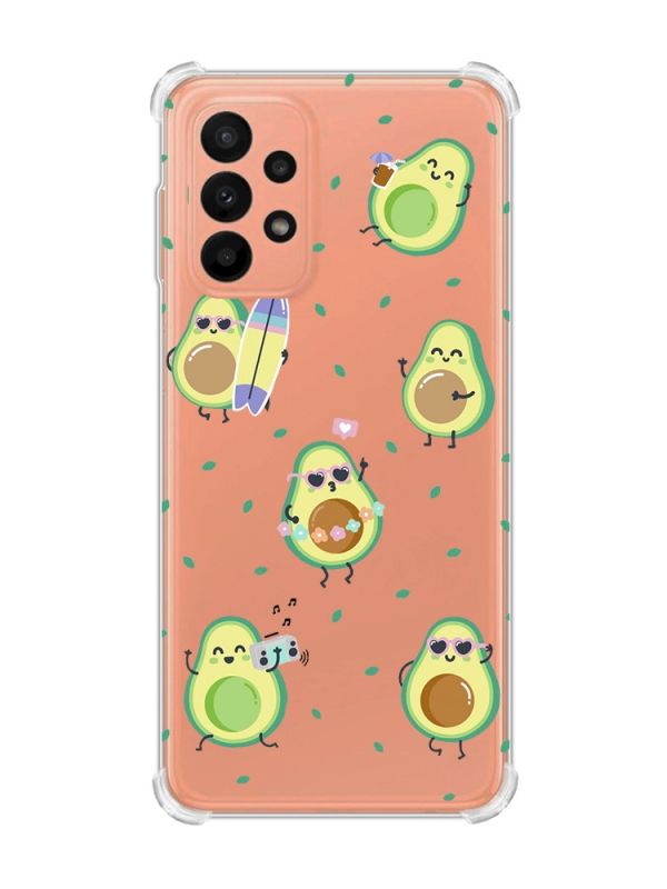 Чохол з потовщеними кутами на Samsung Galaxy A23 :: Авокадо на відпочинку (принт 302)