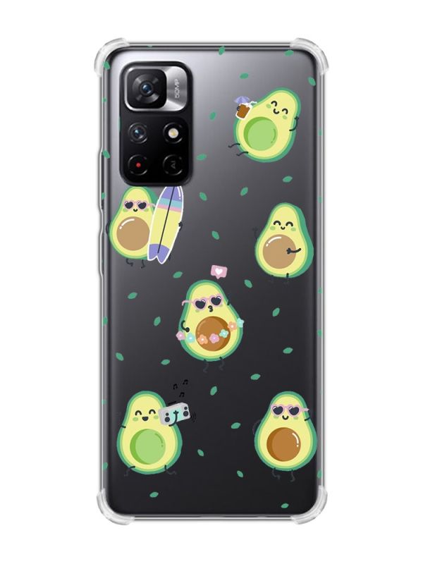 Чохол з потовщеними кутами на Xiaomi Redmi Note 11 5G :: Авокадо на відпочинку (принт 302)