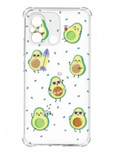 Чохол з потовщеними кутами на Xiaomi Redmi 12C :: Авокадо на відпочинку (принт 302)