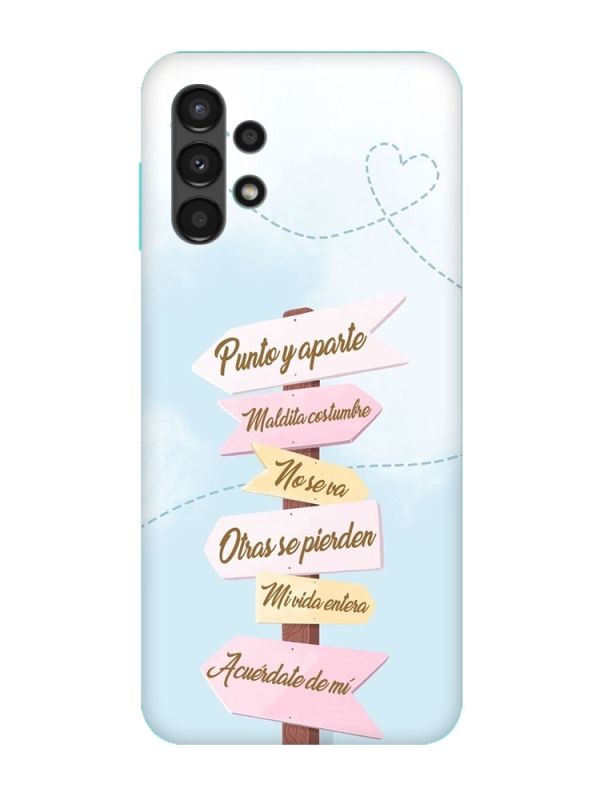 Матовий бірюзовий чохол на Samsung Galaxy A13 4G :: Вказівники (принт 322)