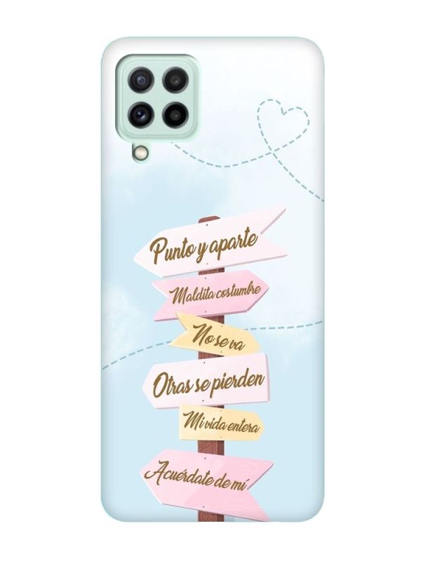 Матовий бірюзовий чохол на Samsung Galaxy A22 4G/ M32/ M22 :: Вказівники (принт 322)