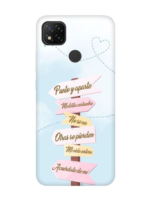 Матовий бірюзовий чохол на Xiaomi Redmi 9C/10A :: Вказівники (принт 322)