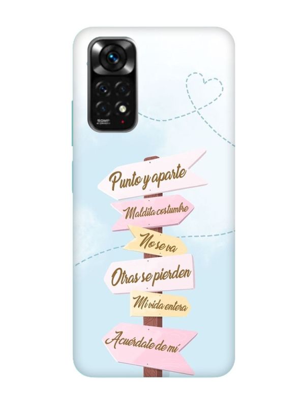 Матовий бірюзовий чохол на Xiaomi Redmi Note 11 :: Вказівники (принт 322)