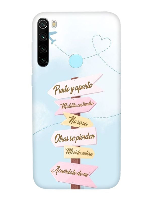 Матовий червоний чохол на Xiaomi Redmi Note 8T :: Вказівники (принт 322)