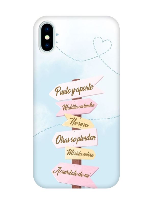 Матовий рожевий чохол на iPhone X / Xs :: Вказівники (принт 322)