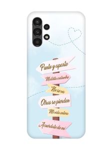 Матовий рожевий чохол на Samsung A13 4G :: Вказівники (принт 322)