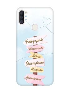 Матовий рожевий чохол на Samsung Galaxy A11 :: Вказівники (принт 322)