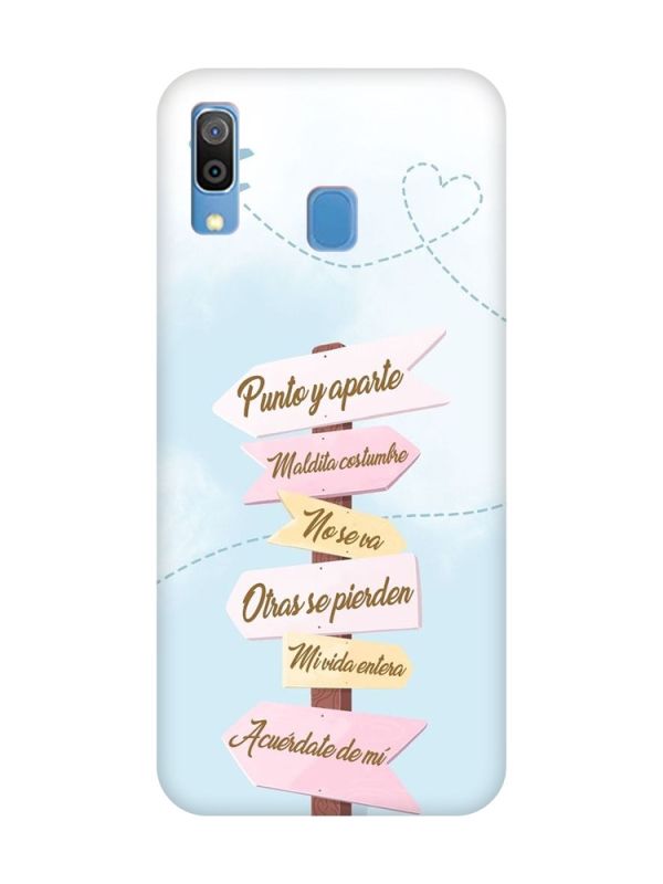 Матовий рожевий чохол на Samsung Galaxy A30 (2019) / A20 (2019) :: Вказівники (принт 322)