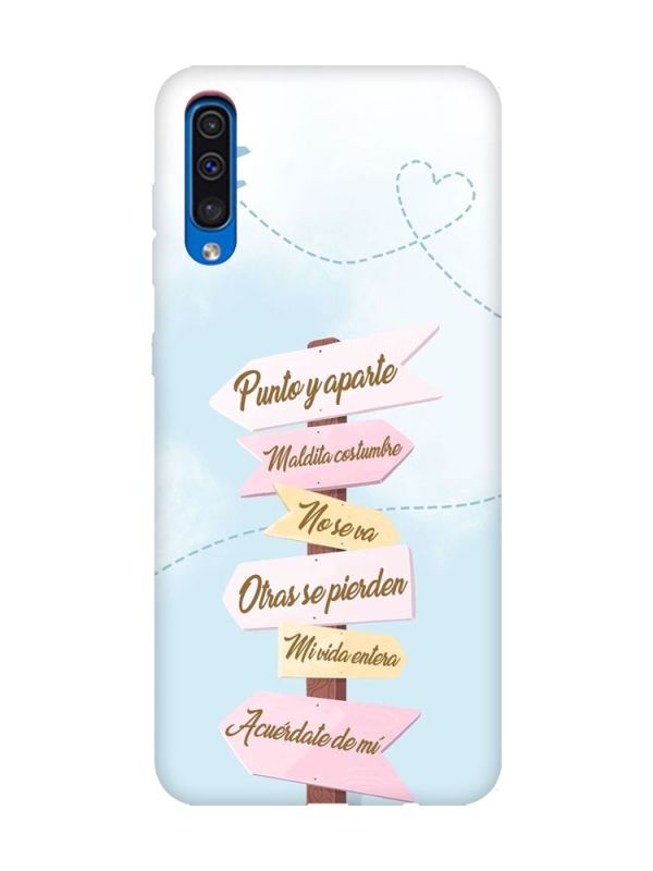 Матовий рожевий чохол на Samsung Galaxy A50 (2019) A505 :: Вказівники (принт 322)