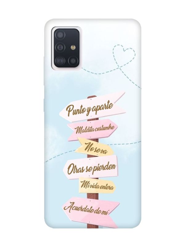 Матовий рожевий чохол на Samsung Galaxy A71 / A715 :: Вказівники (принт 322)