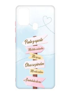 Матовий рожевий чохол на Samsung Galaxy M30s/M21 :: Вказівники (принт 322)