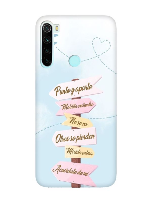 Матовий рожевий чохол на Xiaomi Redmi Note 8 :: Вказівники (принт 322)