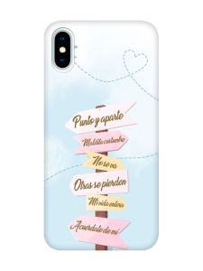 Матовий чорний чохол на iPhone X / Xs :: Вказівники (принт 322)