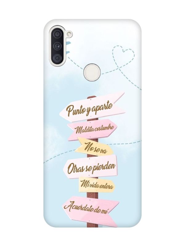 Матовий чорний чохол на Samsung Galaxy A11 :: Вказівники (принт 322)