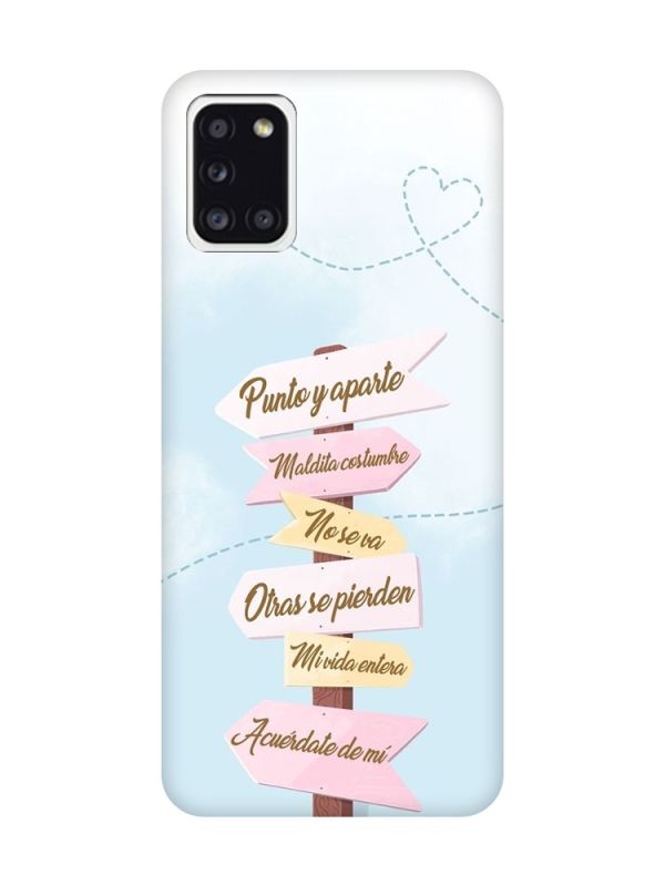 Матовий чорний чохол на Samsung Galaxy A31 :: Вказівники (принт 322)