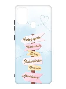 Матовий чорний чохол на Samsung Galaxy M30s/M21 :: Вказівники (принт 322)