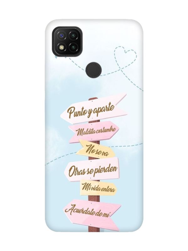 Матовий чорний чохол на Xiaomi Redmi 9C/10A :: Вказівники (принт 322)
