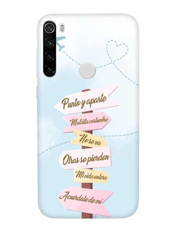 Матовий чорний чохол на Xiaomi Redmi Note 8T :: Вказівники (принт 322)