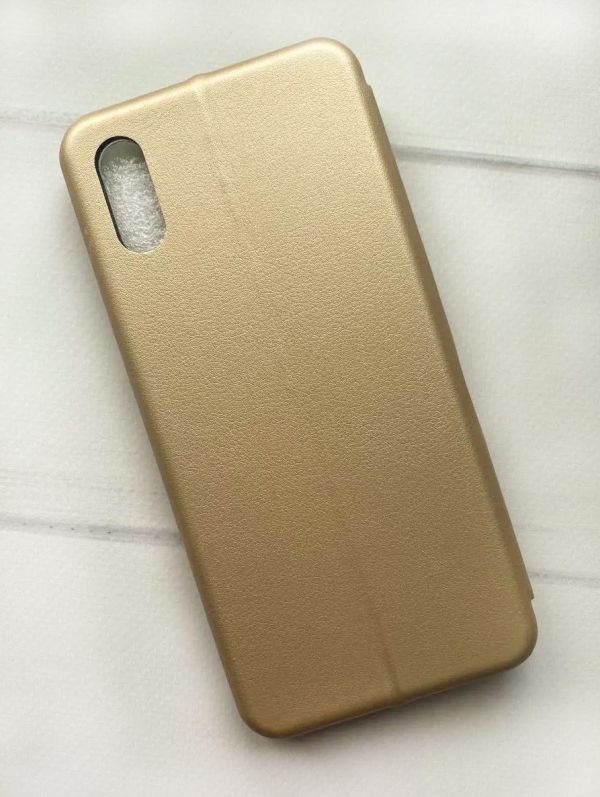 Чохол-книжка з малюнком для Xiaomi Redmi 9А Золотий :: Ластівки (принт 15)