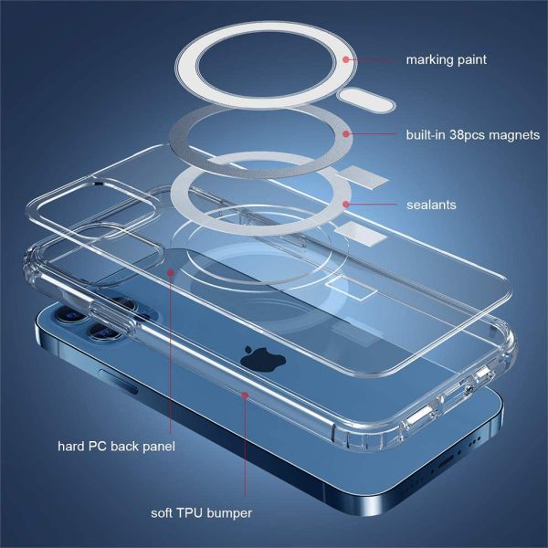 Магнітний чохол на iPhone 14 із підтримкою бездротового заряджання MagSafe
