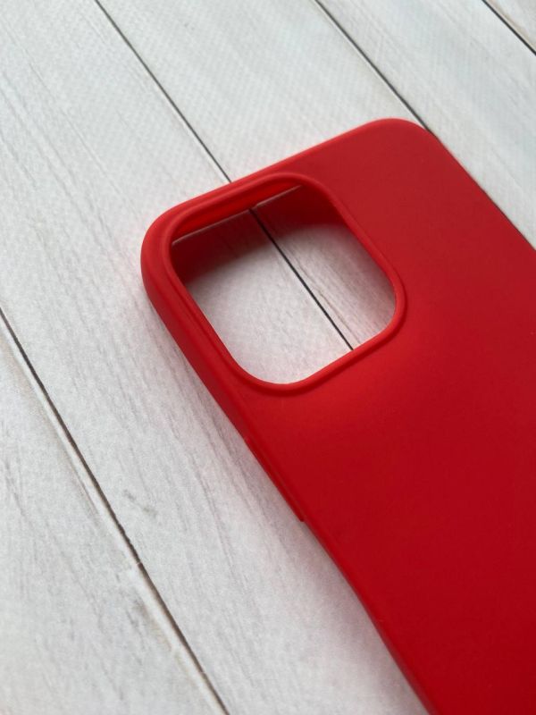 Силіконовий матовий чохол для Apple iPhone 14 Pro Max Червоний