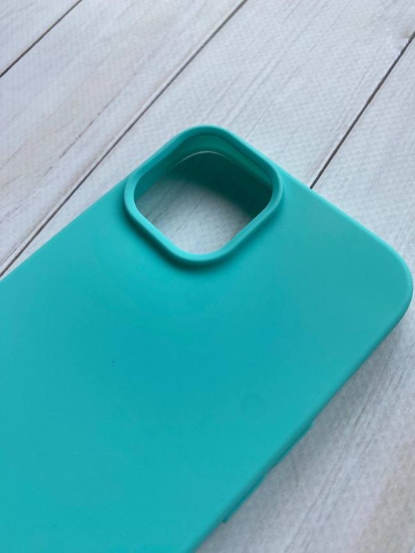 Силіконовий матовий чохол для Apple iPhone 14 Бірюзовий