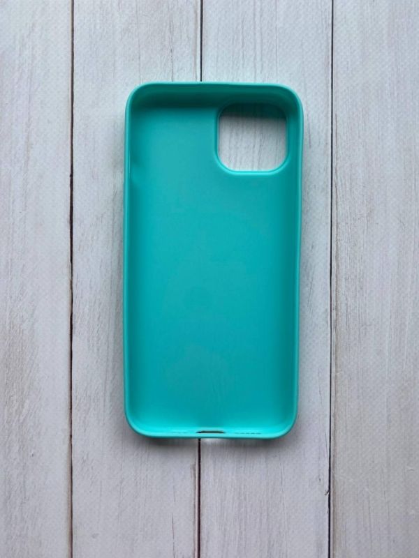 Силіконовий матовий чохол для Apple iPhone 14 Бірюзовий